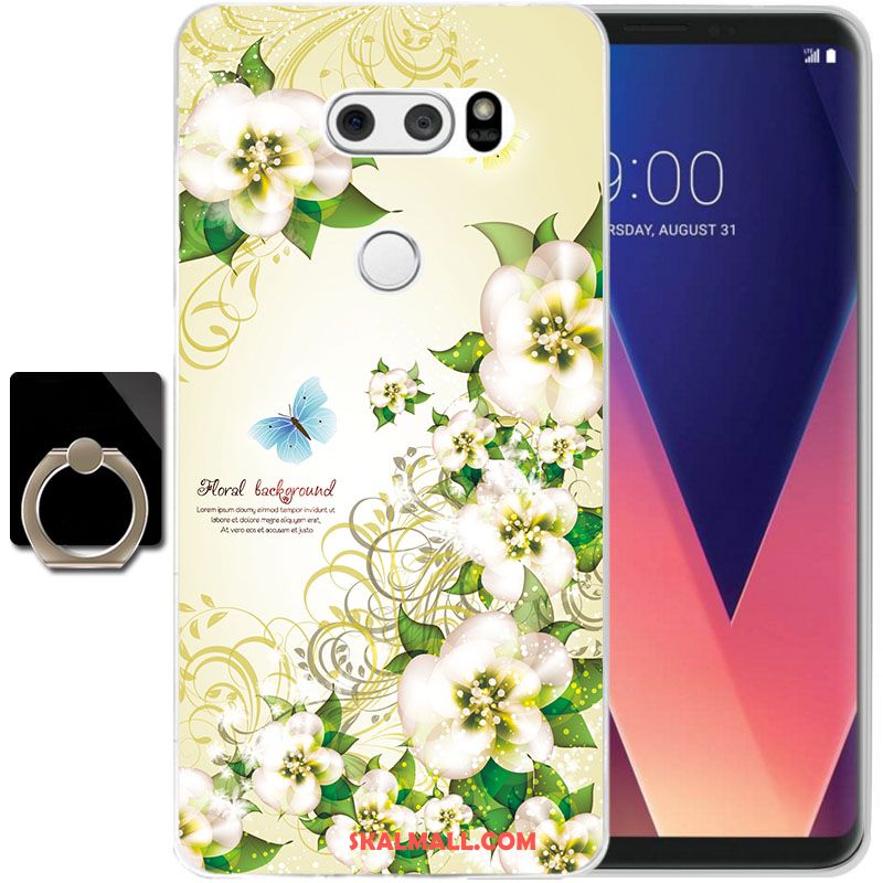 Lg V30 Skal Mjuk Mobil Telefon Fallskydd Gul Tecknat Rea