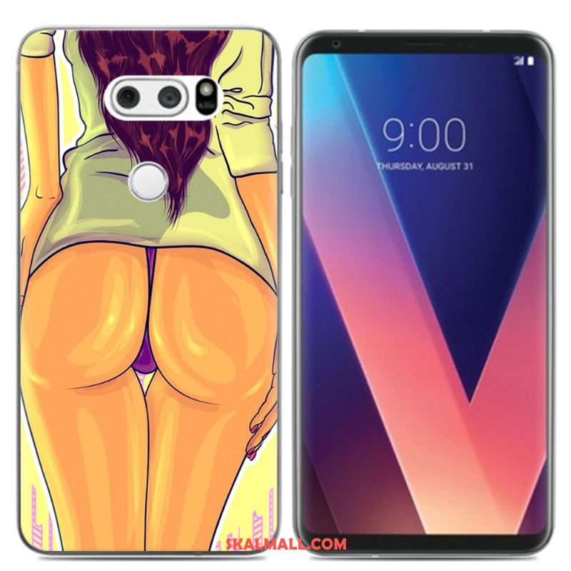 Lg V30 Skal Mjuk Silikon Färg Kyla Pu Fodral Online