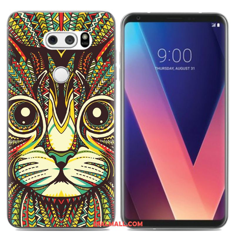 Lg V30 Skal Mjuk Silikon Färg Kyla Pu Fodral Online