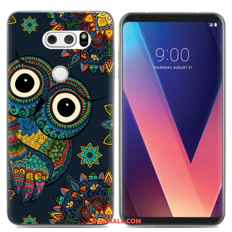 Lg V30 Skal Mjuk Silikon Färg Kyla Pu Fodral Online