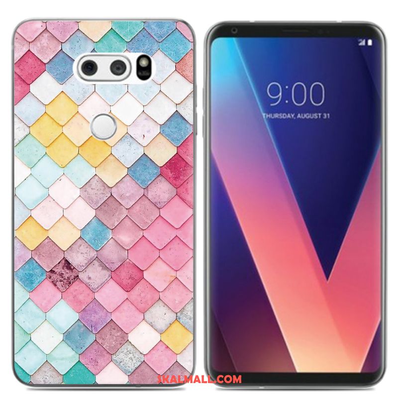 Lg V30 Skal Mjuk Silikon Färg Kyla Pu Fodral Online