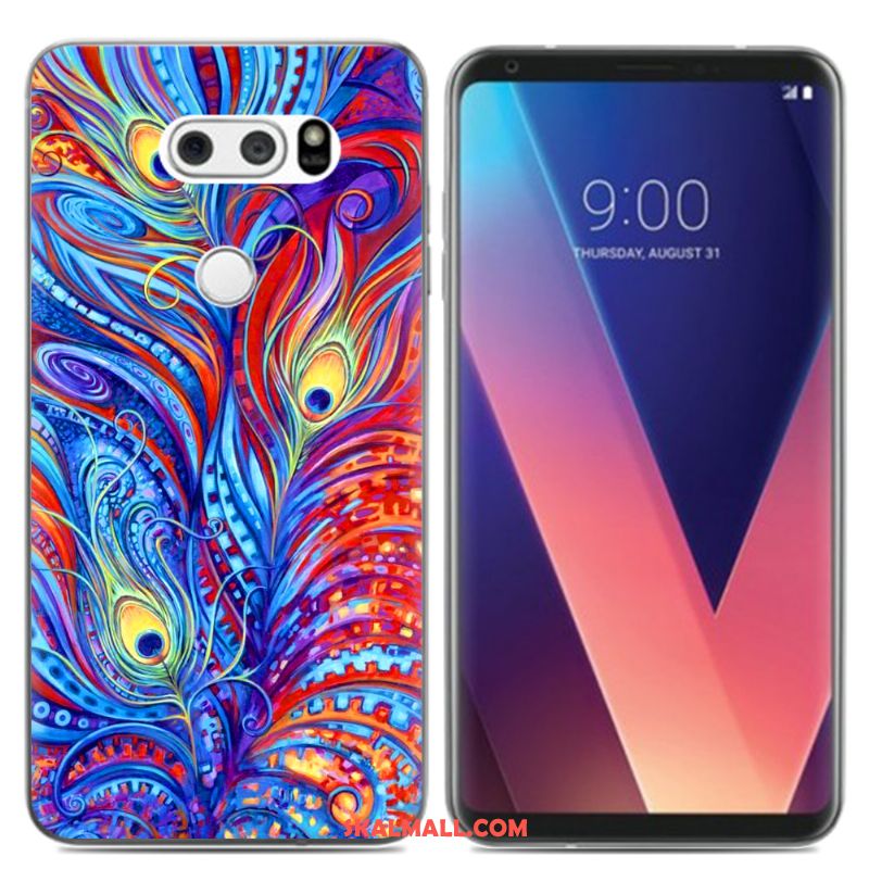 Lg V30 Skal Mjuk Silikon Färg Kyla Pu Fodral Online