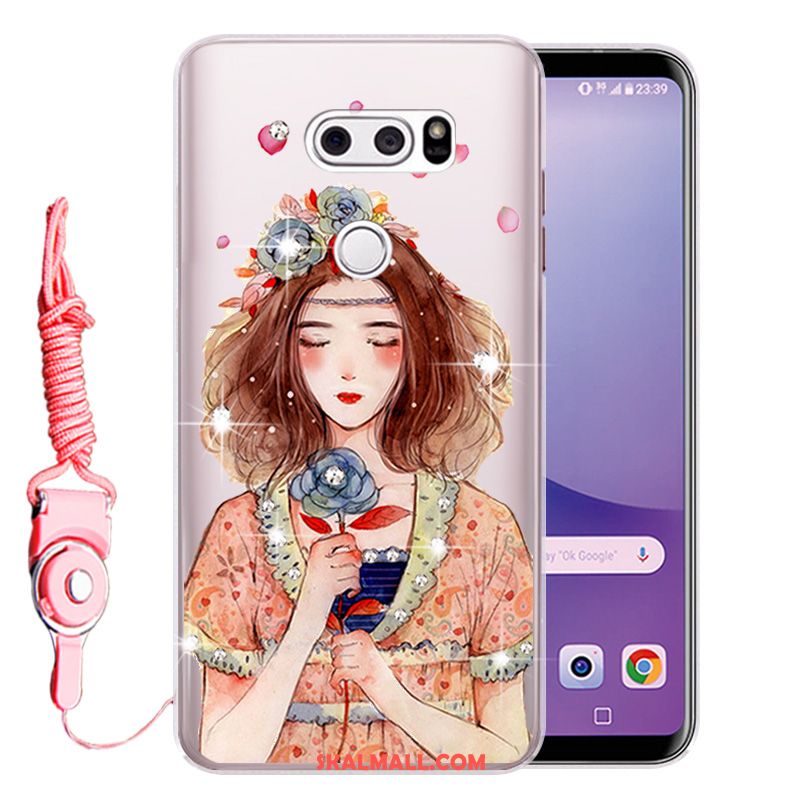 Lg V30 Skal Silikon Strass Mjuk Fallskydd Heta Försäljning Butik