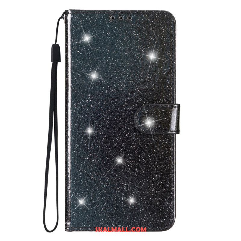 Läderfodral Samsung Galaxy A15 5g Telefonfodral Strappy Paljetter