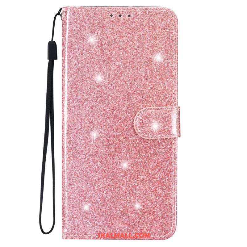 Läderfodral Samsung Galaxy A15 5g Telefonfodral Strappy Paljetter