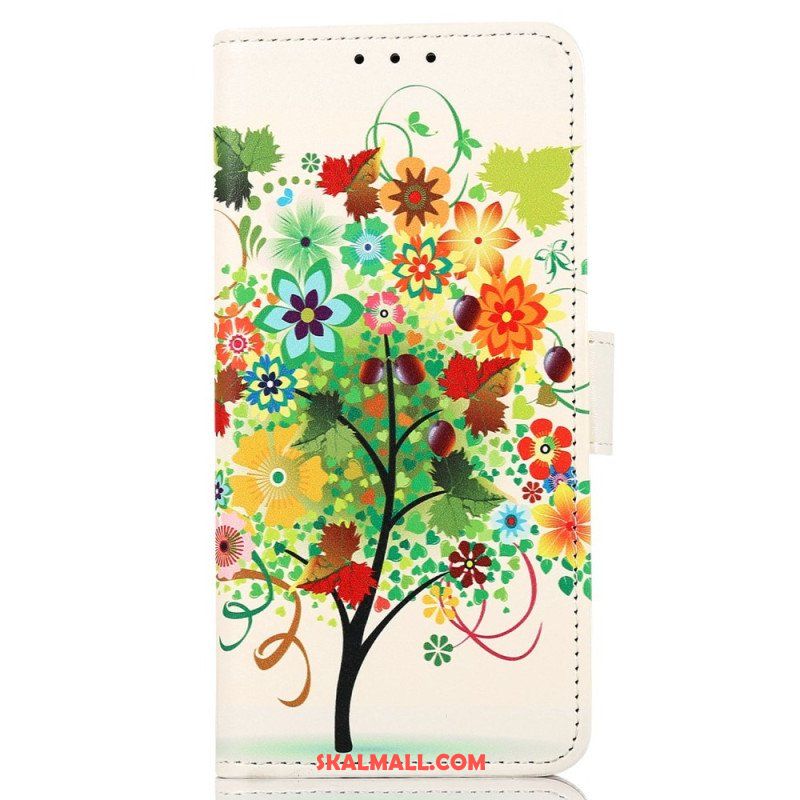 Läderfodral Samsung Galaxy M13 Blommande Träd