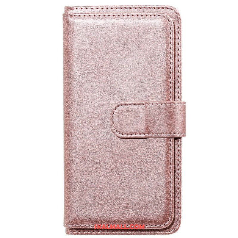Läderfodral Samsung Galaxy S21 FE Faux Leather 10 Korthållare
