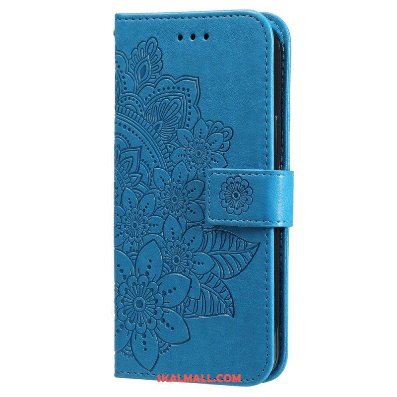 Läderfodral Samsung Galaxy S22 5G Blomma Mandala