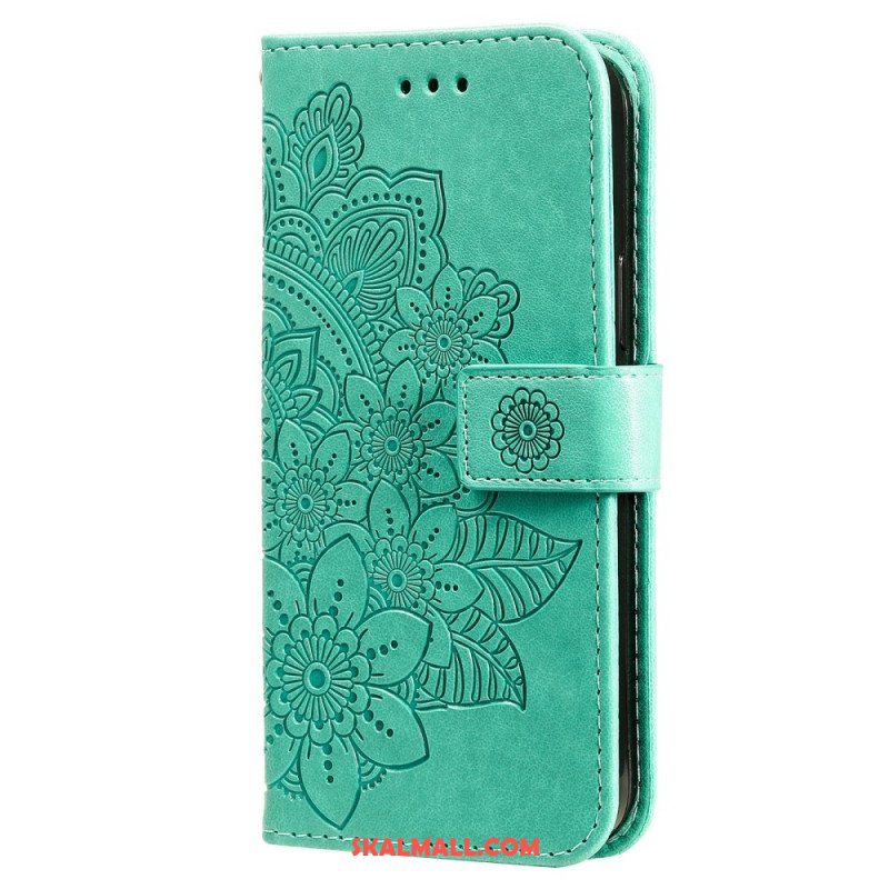 Läderfodral Samsung Galaxy S22 5G Blomma Mandala