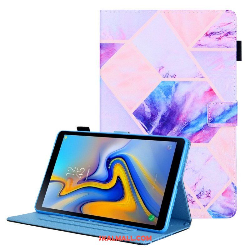 Läderfodral Samsung Galaxy Tab A8 (2021) Marmor Geometri Design