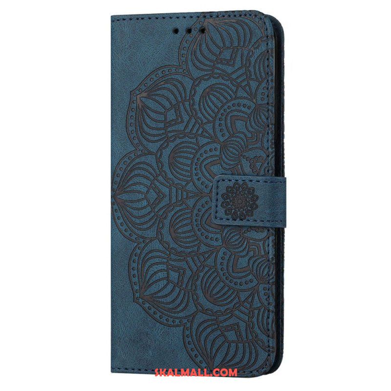 Läderfodral Xiaomi 12T / 12T Pro Med Kedjar Strappy Barockmandala