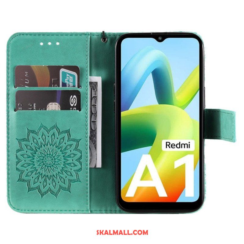 Läderfodral Xiaomi Redmi A1 Med Kedjar Thong Sun