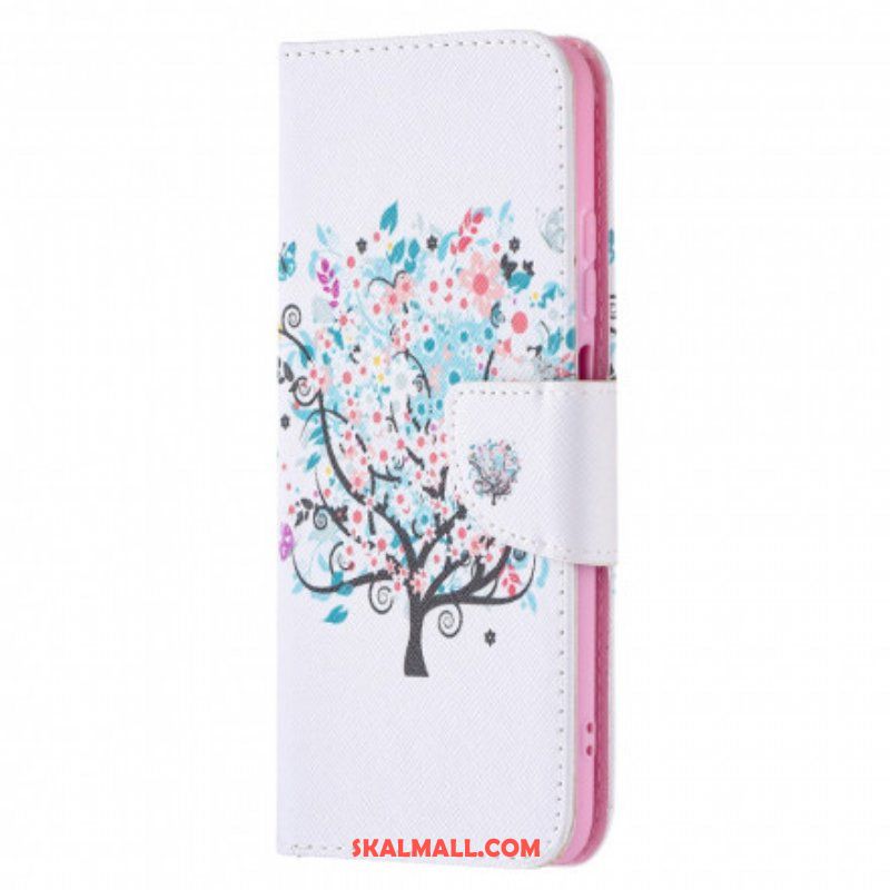 Läderfodral Xiaomi Redmi Note 10 / 10S Blommande Träd