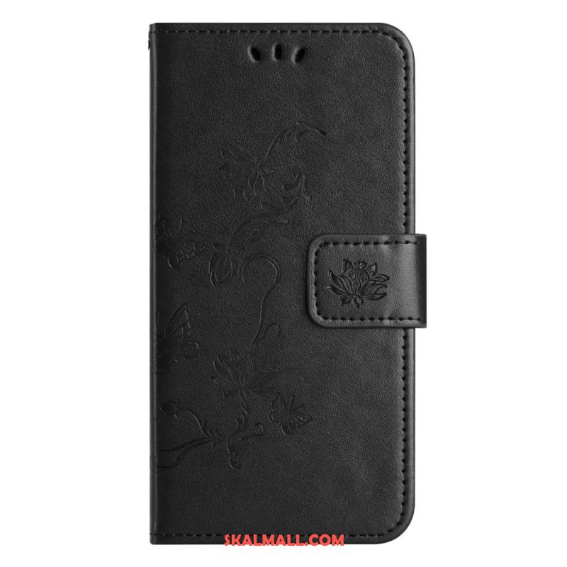 Läderfodral Xiaomi Redmi Note 13 4g Telefonfodral Blomstram