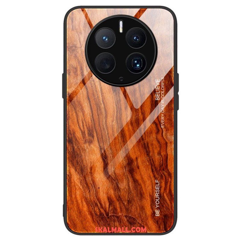 Mobilskal Huawei Mate 50 Pro Trädesign Härdat Glas