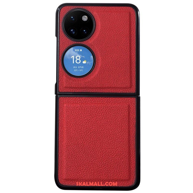 Mobilskal Huawei P50 Pocket Design I Äkta Läder