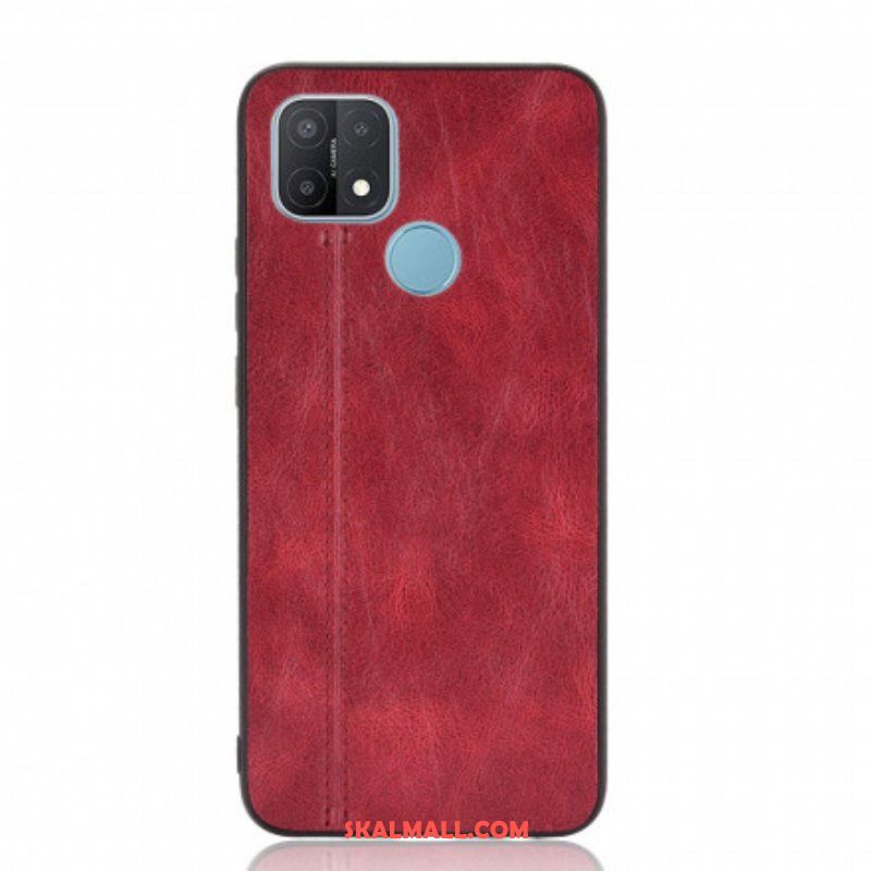 Mobilskal Oppo A15 Couture Lädereffekt