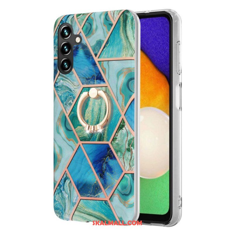 Mobilskal Samsung Galaxy A13 5G / A04s Geometrisk Marmor Med Ringstöd