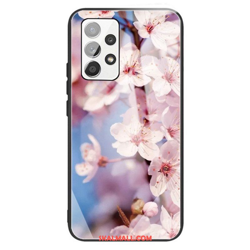 Mobilskal Samsung Galaxy A13 Härdat Glas Blommor