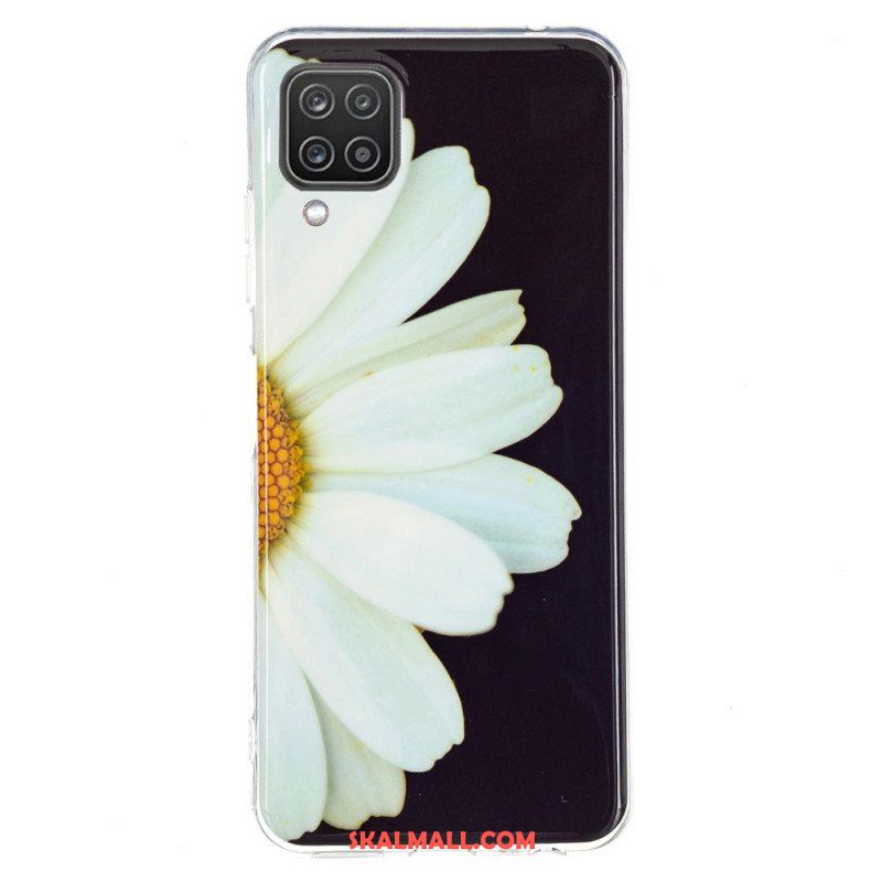 Mobilskal Samsung Galaxy M12 / A12 Fluorescerande Blommor