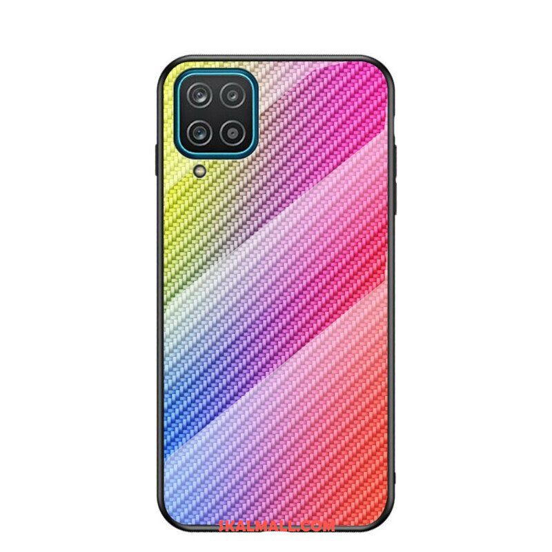 Mobilskal Samsung Galaxy M12 / A12 Kolfiberhärdat Glas