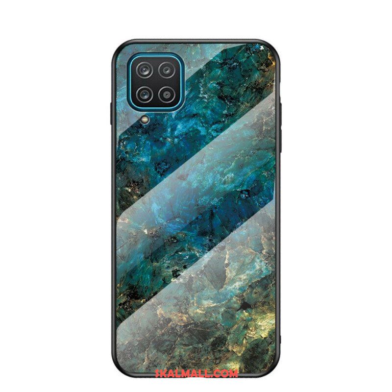 Mobilskal Samsung Galaxy M12 / A12 Premium Färg Härdat Glas