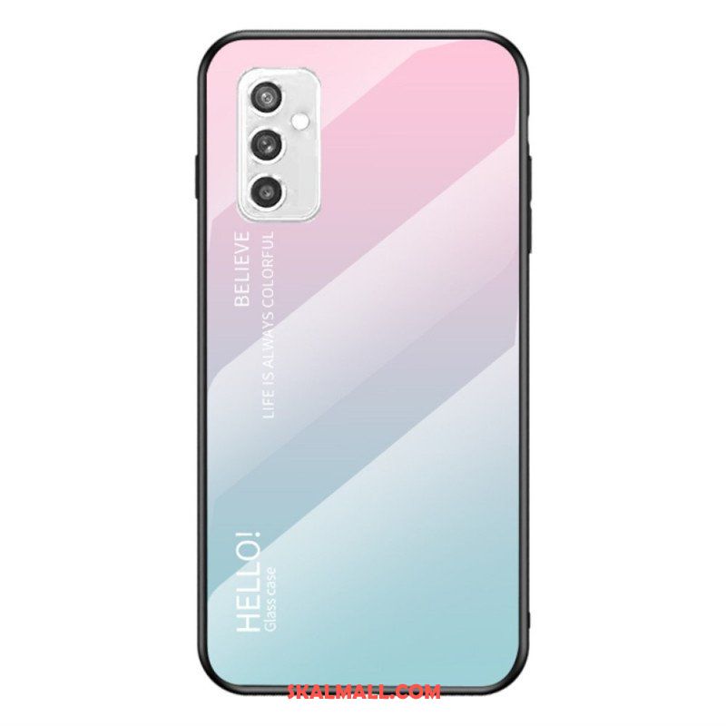 Mobilskal Samsung Galaxy M52 5G Härdat Glas Hej