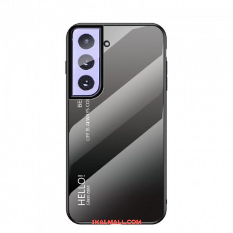 Mobilskal Samsung Galaxy S21 5G Härdat Glas Hej