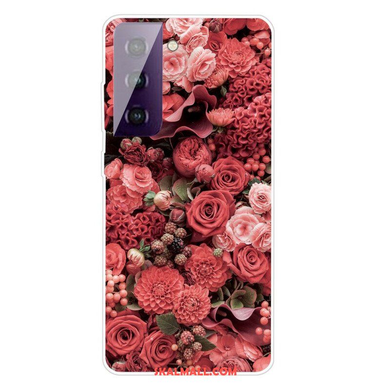 Mobilskal Samsung Galaxy S21 5G Intensiva Blommor