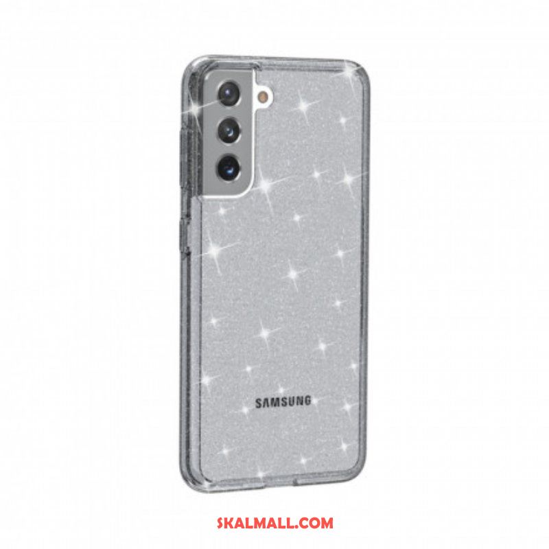 Mobilskal Samsung Galaxy S21 5G Transparenta Paljetter