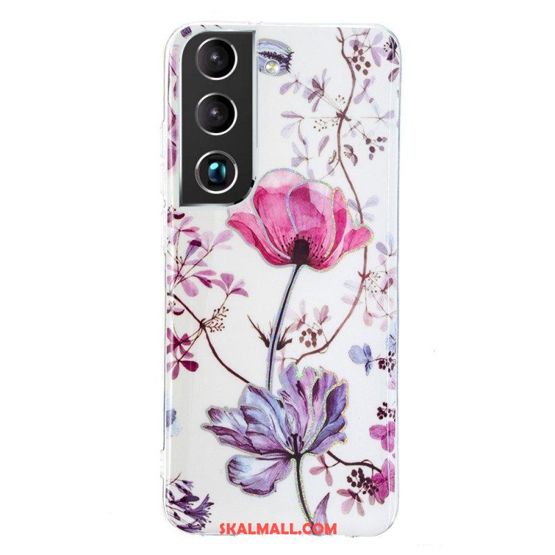 Mobilskal Samsung Galaxy S22 5G Marmorerade Blommor