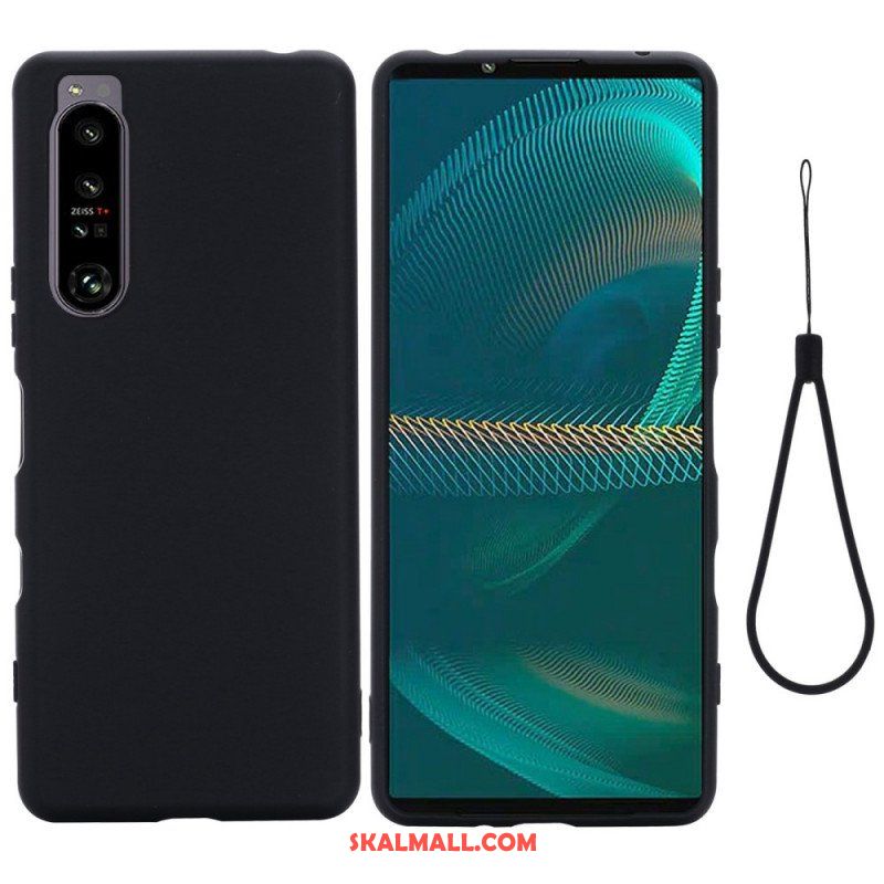 Mobilskal Sony Xperia 1 IV Med Kedjar Strappy Flytande Silikon