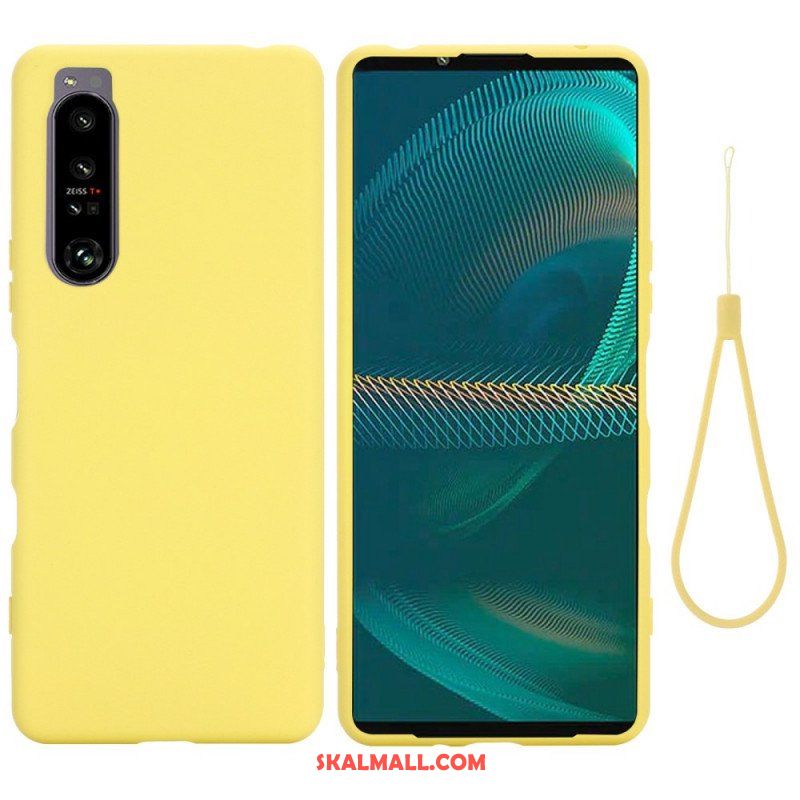 Mobilskal Sony Xperia 1 IV Med Kedjar Strappy Flytande Silikon