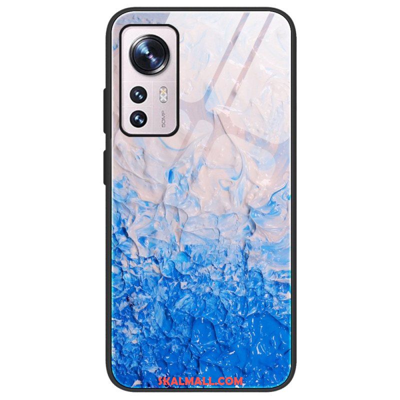 Mobilskal Xiaomi 12 / 12X Marmorfärger Härdat Glas