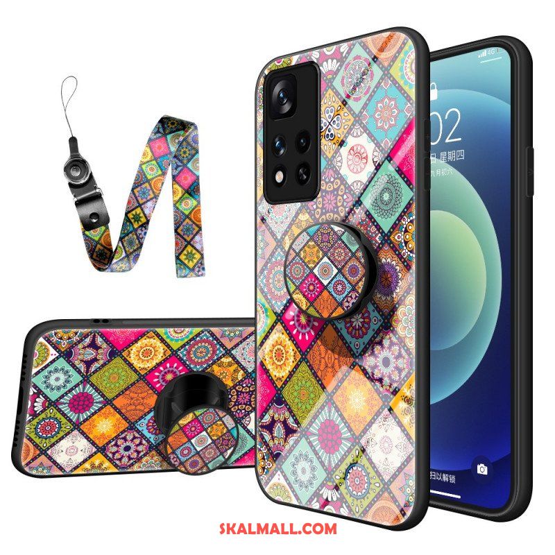 Mobilskal Xiaomi Redmi Note 11 Pro Plus 5G Patchwork Magnetisk Hållare