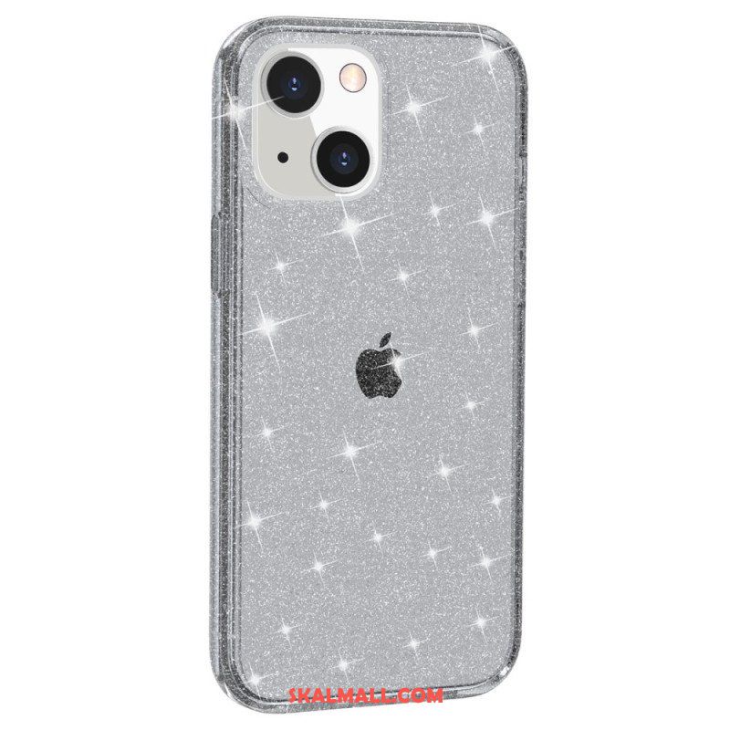 Mobilskal iPhone 15 Plus Transparent Glitter