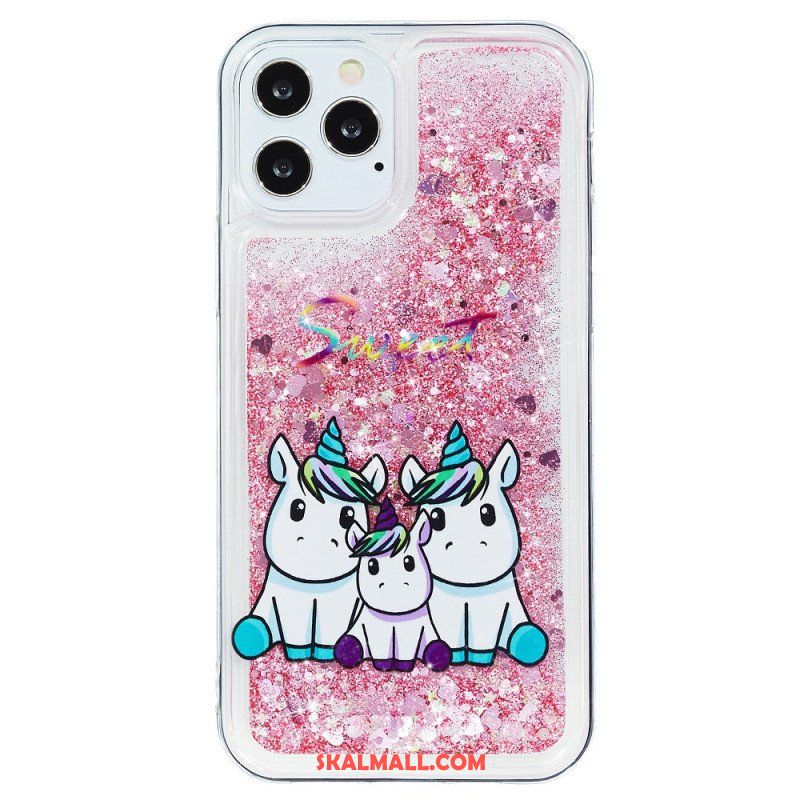 Mobilskal iPhone 15 Pro Max Unicorn Glitter