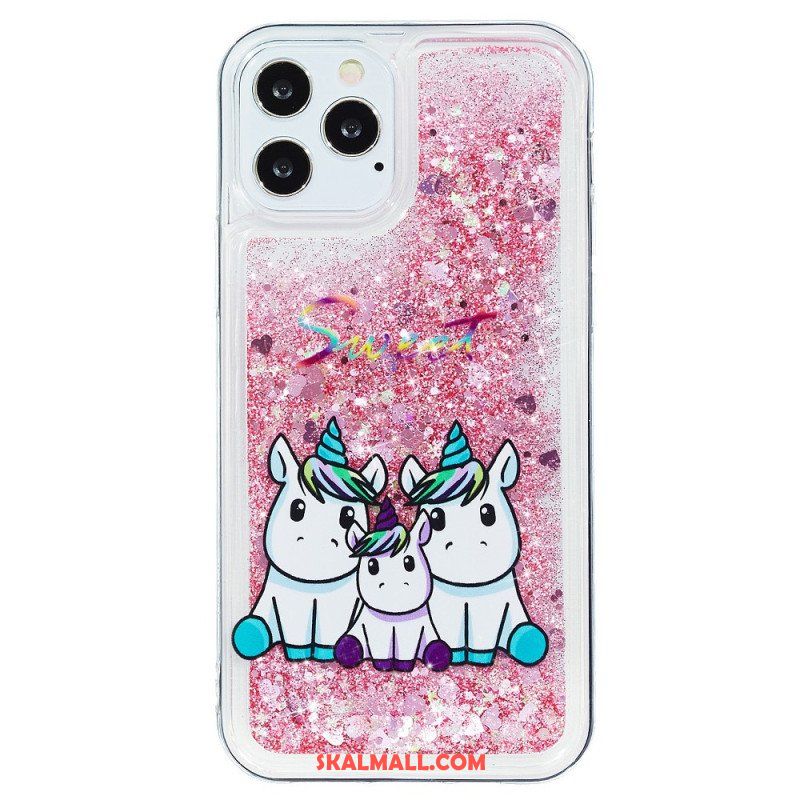 Mobilskal iPhone 15 Pro Unicorn Glitter