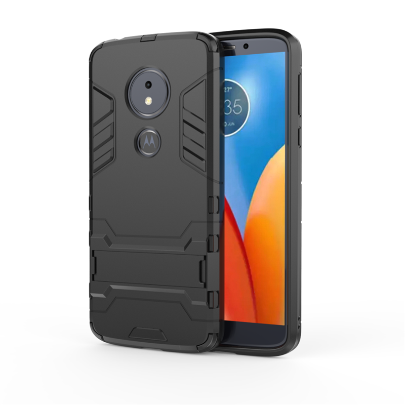 Moto E5 Skal Support Armor Skydd Mobil Telefon Blå Butik