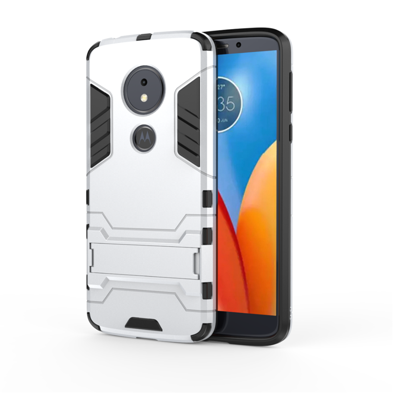 Moto E5 Skal Support Armor Skydd Mobil Telefon Blå Butik