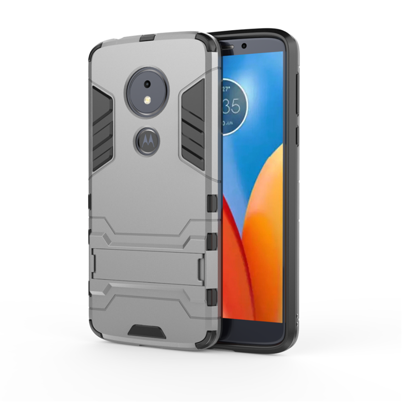 Moto E5 Skal Support Armor Skydd Mobil Telefon Blå Butik