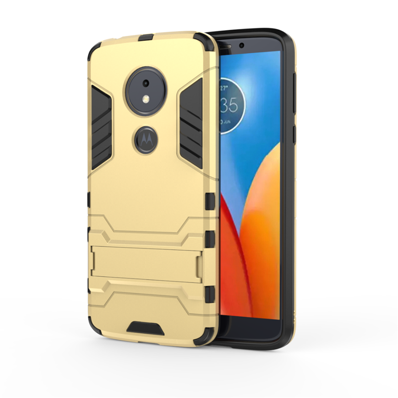 Moto E5 Skal Support Armor Skydd Mobil Telefon Blå Butik