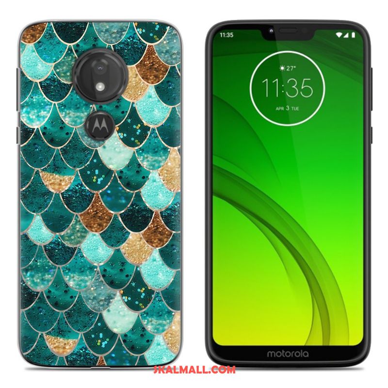 Moto G7 Play Skal Fallskydd Grön All Inclusive Mobil Telefon Målade Billigt