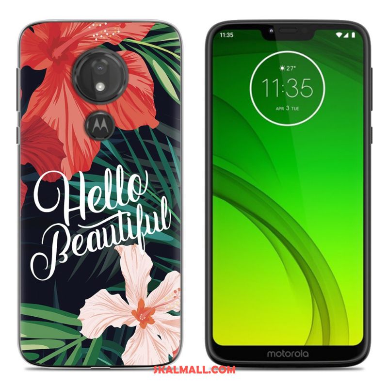 Moto G7 Play Skal Fallskydd Grön All Inclusive Mobil Telefon Målade Billigt