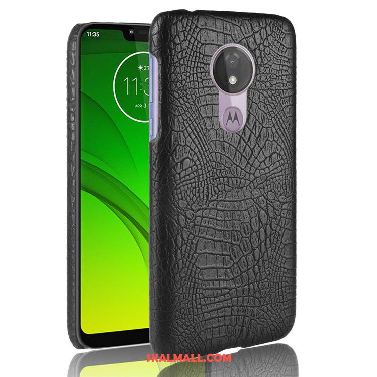 Moto G7 Power Skal Nubuck Fallskydd Väska Mobil Telefon Svart Billig