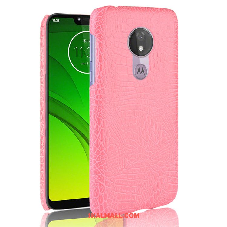 Moto G7 Power Skal Nubuck Fallskydd Väska Mobil Telefon Svart Billig