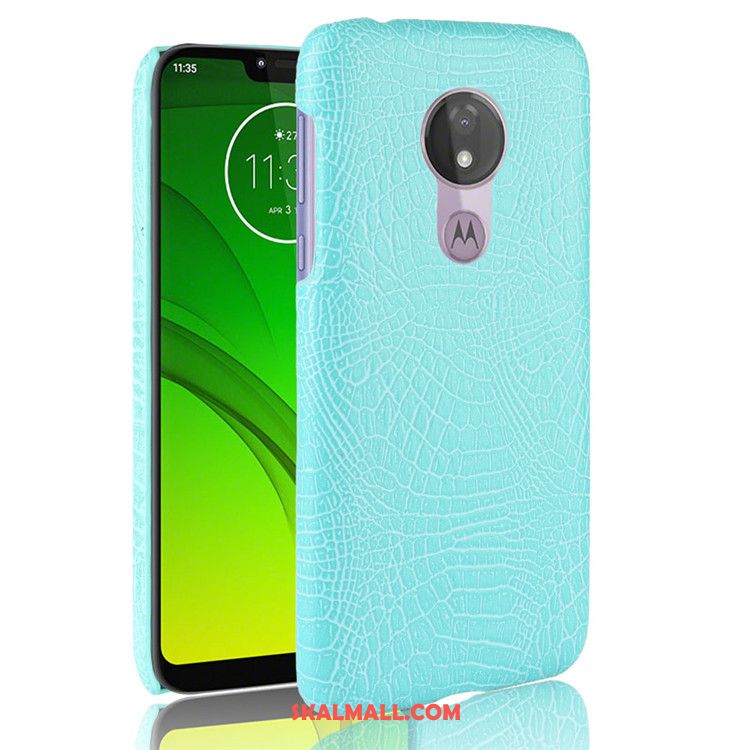 Moto G7 Power Skal Nubuck Fallskydd Väska Mobil Telefon Svart Billig