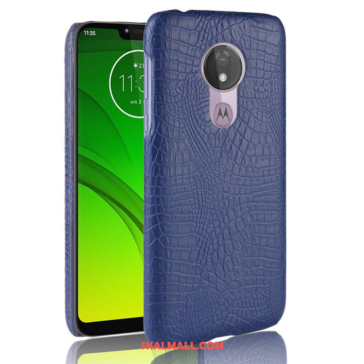 Moto G7 Power Skal Nubuck Fallskydd Väska Mobil Telefon Svart Billig