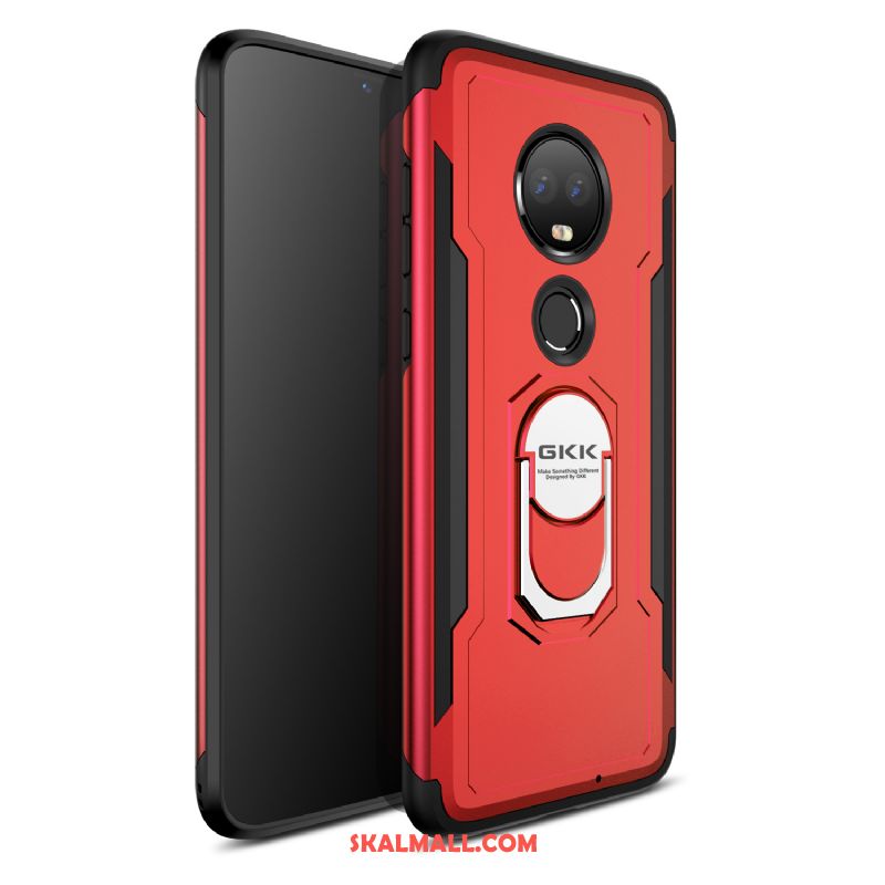 Moto G7 Skal Ny Pu Kreativa Magnetic Fallskydd Rea