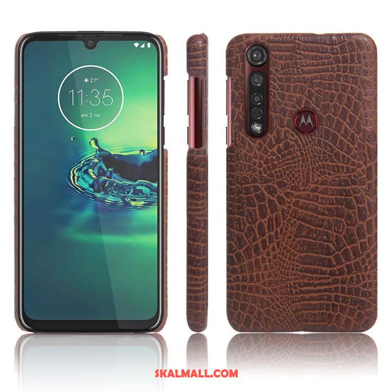 Moto G8 Plus Skal Nubuck Kvalitet Läder Mobil Telefon Skydd Köpa